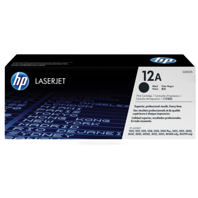 HP 12A Noir (Q2612A) - Toner HP LaserJet d'origine Q2612A HP