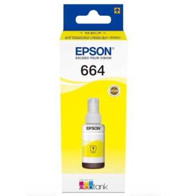 Epson 664 Y (T6644) Jaune - Bouteille d'encre Epson d'origine (C13T66444A) C13T66444A Epson